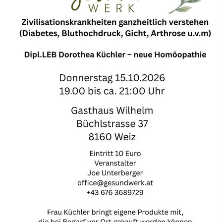Vortrag Zivilisationskrankheiten ganzheitlich verstehen