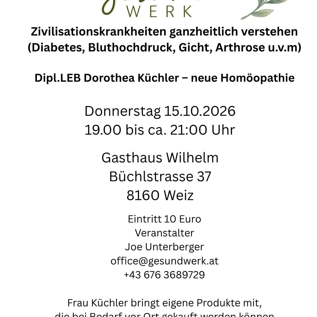 Vortrag Zivilisationskrankheiten ganzheitlich verstehen