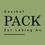 Gasthof Pack-Logo. Das Bild zeigt das Logo für Gasthof PACK auf einem grünen Hintergrund. Das Logo enthält die Worte 'Gasthof PACK' und 'Zur Lebing Au', mit einem Gabelsymbol neben dem Wort 'PACK'.