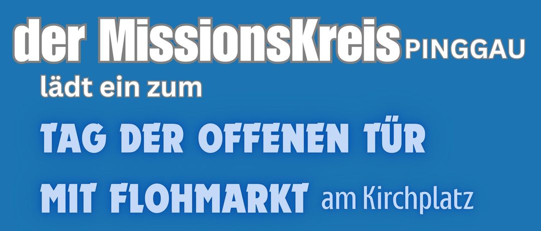 Plakat für einen Tag der offenen Tür mit Flohmarkt am 19. April 2026 von 8:00 bis 12:00 Uhr, mit religiösen Schätzen und Flohmarkt-Entdeckungen.
