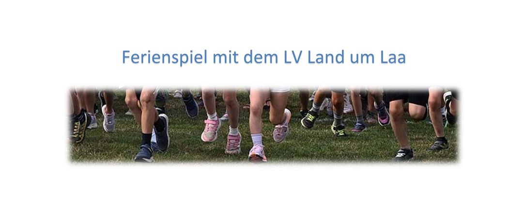 Eine Gruppe von Läufern in verschiedenfarbigen Schuhen nimmt an einem Rennen auf einem Rasenfeld teil.