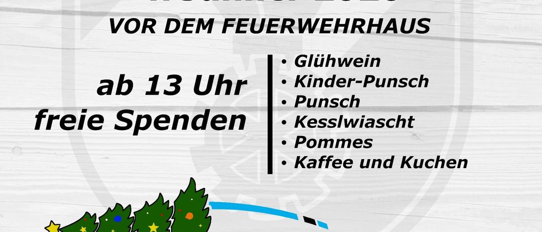 Plakat für die FF Ulrichschlag-Veranstaltung am 4. Jänner 2026. Aktivitäten umfassen Glühwein, Kinderpunsch, Punsch, Brezen, Pommes, Kaffee und Kuchen. Die Veranstaltung beginnt um 13 Uhr vor dem Feuerwehrhaus.