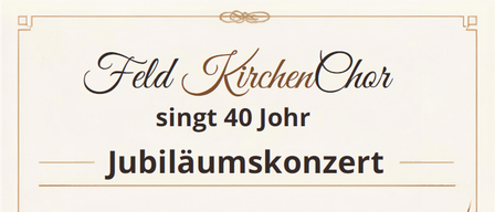 A poster for a 40th anniversary jubilee concert on September 18th and 20th. The event includes a festival service, breakfast, and guest singers.