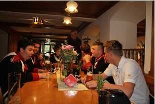 Dining Room, Dining Table, Table, Pub, Restaurant, People, Person, Adult, Male, Man