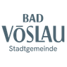 Auf schwarzem Hintergrund mit weißem Text steht 'BAD VOSLAUE Stadtgemeinde', vermutlich der Name einer Stadt oder Gemeinde in Deutschland.
