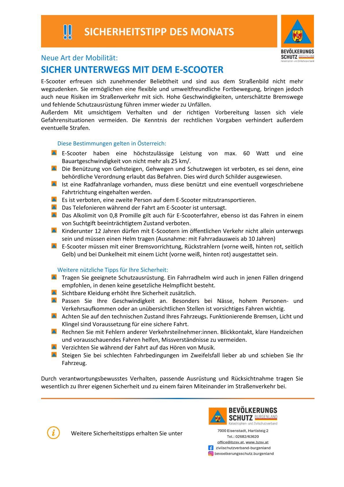E-scooters are increasingly popular and no longer shunned on the road. They enable flexible and environmentally friendly travel, but also bring new risks in road traffic. High speeds, undersized braking systems, and missing protective measures lead to accidents. Knowledge of legal provisions also prevents fines.