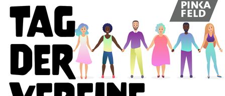 Plakat für eine Gemeinschaftsveranstaltung am 12. September 2026, mit verschiedenen Personen, die Händchen halten, und Informationen über Zeit, Ort und Aktivitäten der Veranstaltung.