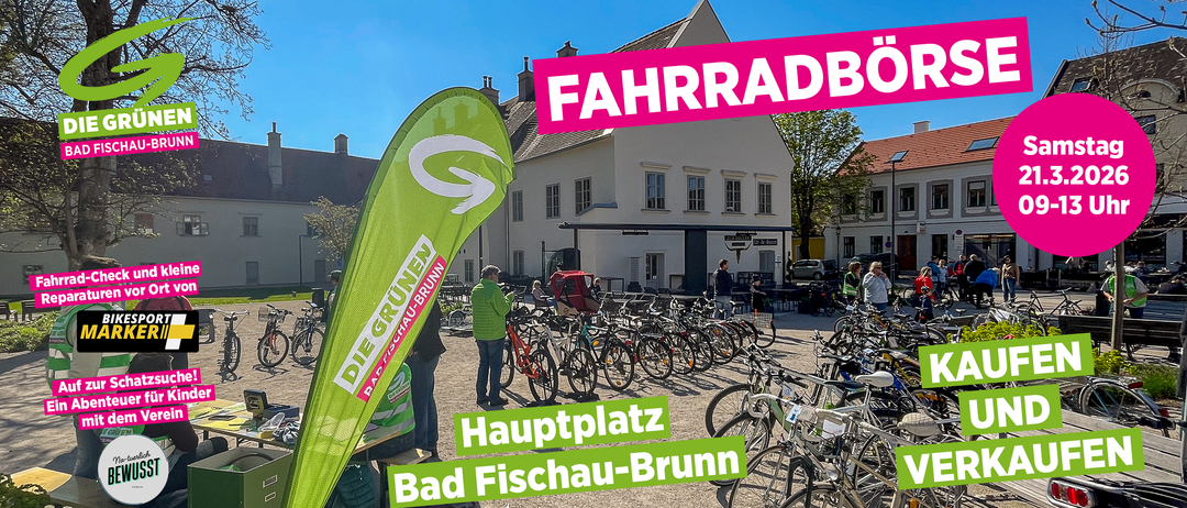 Viele Fahrräder sind vor einem Gebäude mit der Aufschrift 'Fahrradb' geparkt. Es stehen Leute herum. Die Fahrräder sind in einer Reihe geparkt. Das Gebäude hat viele Fenster. Ein Auto ist am Straßenrand geparkt.