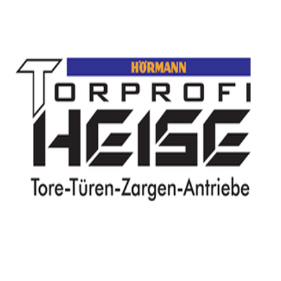 Logo für Hörmann Torprofi Heise, eine Marke, die sich auf Tor-, Tür- und Rollladenantriebe spezialisiert hat. Der Name ist prominent in fetten, großgeschriebenen Buchstaben dargestellt.