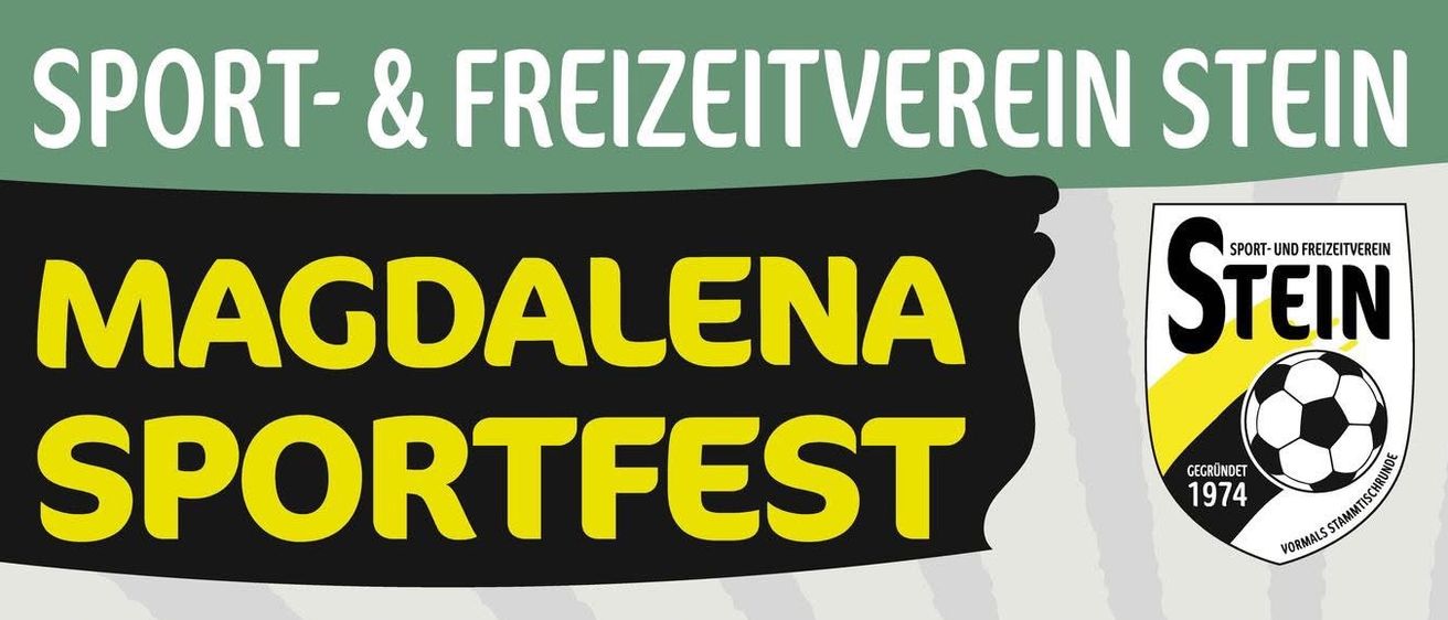 Plakat für das Madacena Sportfest vom 17. bis 19. Juli 2026. Veranstaltungen umfassen einen Team-Schnappschuss-Wettbewerb, einen Barrel-Schießwettbewerb und verschiedene andere Aktivitäten.