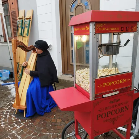 Adult, Female, Person, Woman, Mailbox, Musical Instrument
