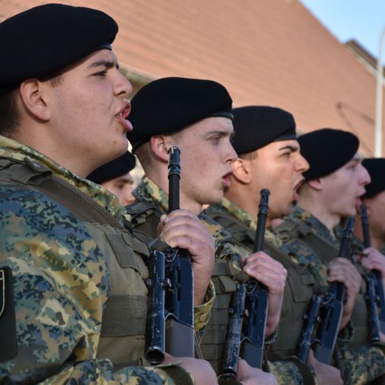 Bild enthält, Army, Military, Military Uniform, Person, Soldier, Adult, Male, Man, Hat, Armored