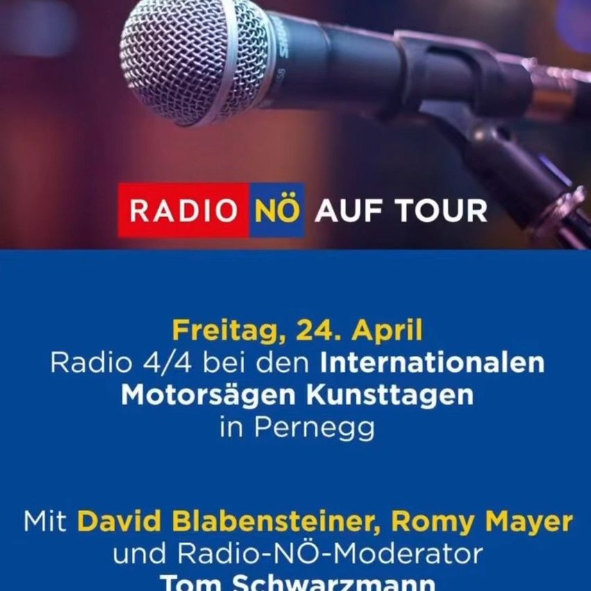 Radio NÖ ist am Freitag, den 24. April, auf Tour bei den Internationalen Motorrad Kunsttagen in Pernegg. David Blabensteiner, Romy Mayer und Radio NÖ Moderator Tom Schwarzmann sind dabei.