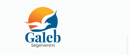Bild mit Logos von Galeb Segelverein und KVLM Flotte. Rechts ist ein Segelboot abgebildet mit dem Text 'Mit Dampf und Segel um die Welt' und 'Aus den Reisebriefen von Onkel Alfred'.