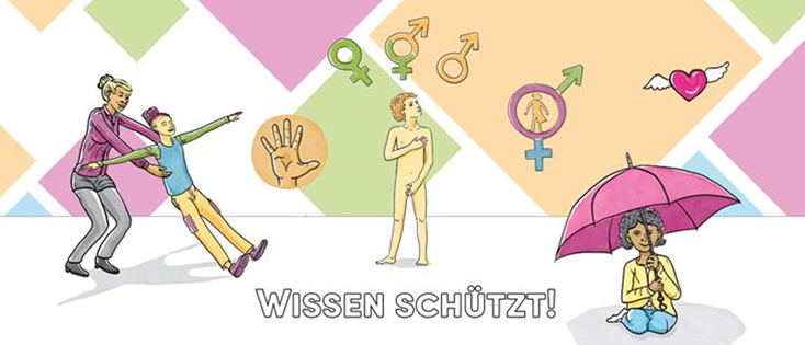 Einladung zur Informationsveranstaltung für Eltern und Bezugspersonen von 0 bis 10-jährigen Kindern zur sexuellen Bildung und zum Schutz vor sexueller Gewalt.