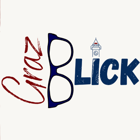 Ein Logo mit dem Wort 'Craz' in Rot, einem Uhrturm und 'Blick' in Blau. Der Hintergrund ist weiß.