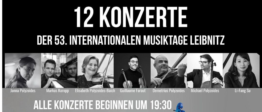 Plakat für eine Reihe von Konzerten mit verschiedenen Musikern. Das Plakat enthält eine Liste der Termine und Uhrzeiten für die Konzerte sowie Informationen zum Veranstaltungsort. Das Plakat enthält auch Bilder der Musiker und ihrer Instrumente.