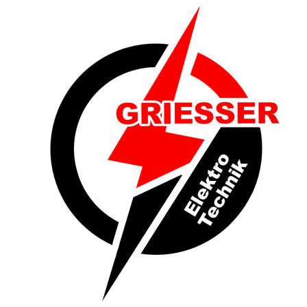 Das Logo von Griesser Elektronik zeigt einen stilisierten Blitz mit dem Wort 'Griesser' in fetten roten Buchstaben.