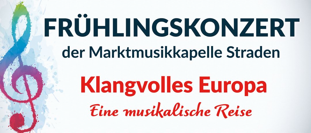 Das Logo der Jhlingskö Markmusikkapelle mit musikalischem Text und einem lebhaften roten Farbschema.