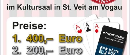 Plakat für eine Sportveranstaltung am 26. Dezember 2025, Beginn 14 Uhr in St. Veit am Vogau. Preise beinhalten 400, 200 und 100 Euro, mit weiteren Preisen. Die besten 3 Damen erhalten einen Sonderpreis.