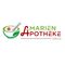 Das Logo von Marien Apotheke GNAs zeigt einen Mörser und Stößel, mit einer Schüssel Kräuter und einer roten Blume.