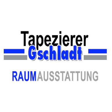 Das Logo für Tapezierer Gschlacht, ein Unternehmen, das sich auf Raumgestaltung und Dekoration spezialisiert hat. Das Logo zeichnet sich durch fetten Text und ein modernes Design aus.