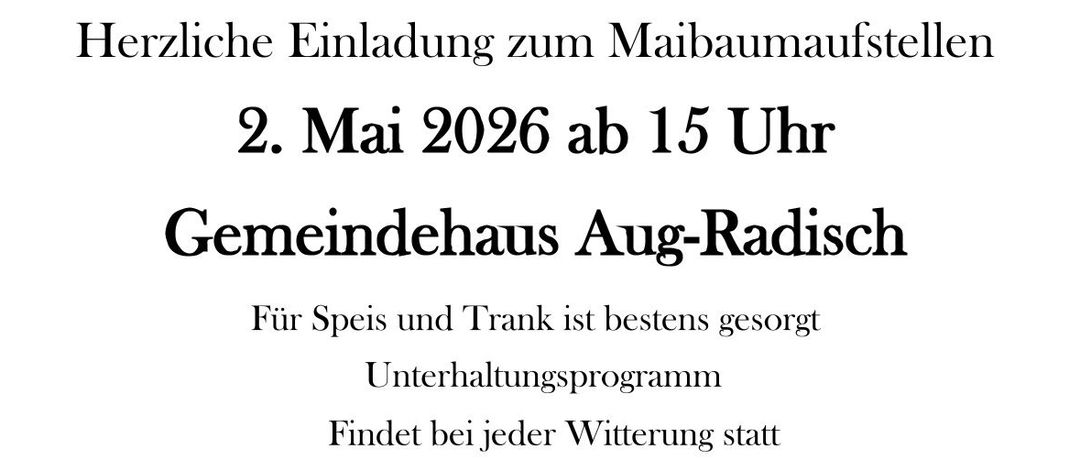 Schwarz-Weiß-Bild einer Kirche mit Turm und gelber Botschaft. Der Text lautet, 'Ein Ort mit Geschichte braucht Zukunft.' Einladung für den 2. Mai 2026 um 15 Uhr.