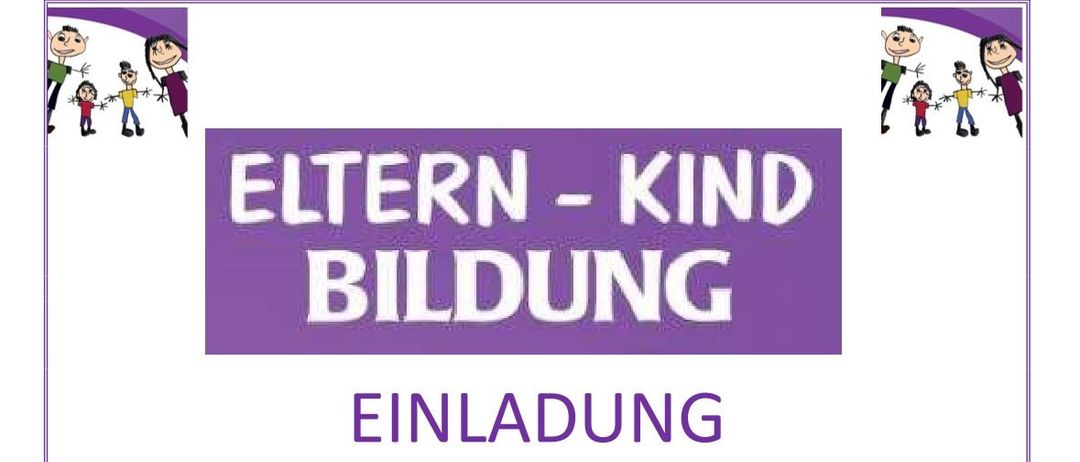 Ein Einladungsposter für 'Eltern-Kind-Bildung' lautet 'Entwicklung braucht Risiko - Wieviel Behutung braucht mein Kind?' Es beinhaltet einen Vortrag von Mag. Eva Maria Deutsch am 12. März 2026. Es betont, dass Kinder Herausforderungen brauchen, um zu wachsen.