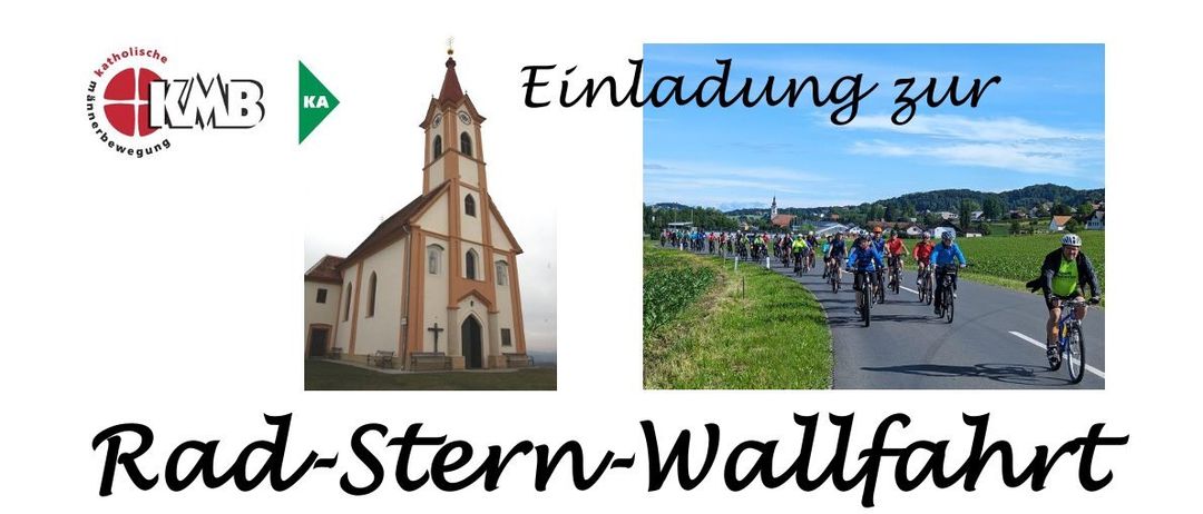 Eine Rad-Stern-Wallfahrt zur Dreifaltigkeitskapelle in Glojach am Sonntag, den 07. Juni 2026. Treffpunkt um 08:45 Uhr am Kirchplatz. Messe um 11:30 Uhr. E-Bikes empfohlen. Mahlzeiten im Gasthaus Leber oder Gasthaus Kaufmann. Weitere Infos: Gottfried Konrad.