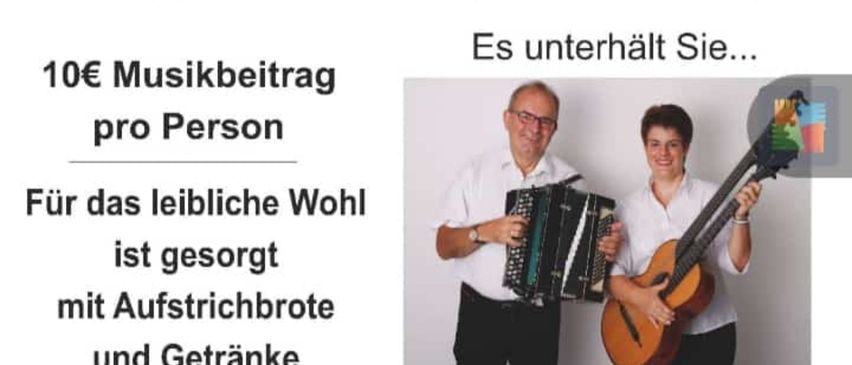Plakat für eine Kultur- und Sportveranstaltung in St. Corona/Neuwald am 23. August. Musik von Erich & Marion ZIb vom Radio Wienerlied. Eintritt 10€, Beginn 18:00 Uhr.