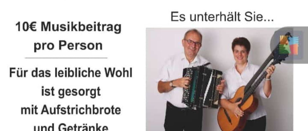 Plakat für eine Kultur- und Sportveranstaltung in St. Corona/Neuwald am 23. August. Musik von Erich & Marion ZIb vom Radio Wienerlied. Eintritt 10€, Beginn 18:00 Uhr.
