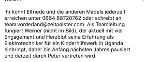 Ein Text über Elfriede, eine Freiwillige für Zeitpolster, die seit 2020 aktiv ist. Sie wurde nach einer Zeitpolster-Veranstaltung inspiriert und hat seitdem vier Teammitglieder rekrutiert, die 32 Helfer koordinieren, die 47 Menschen unterstützen. Elfriede schätzt die Flexibilität der Organisation. Kontaktieren Sie Elfriede und andere Freiwillige unter 0664 88720762.