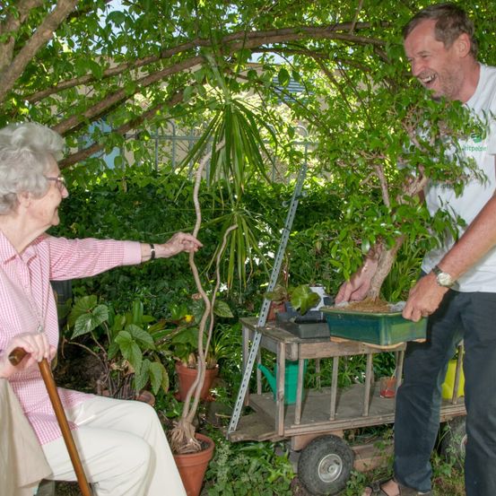 Bild enthält, Garden, Nature, Outdoors, Gardening, Gardener, Person, Potted Plant, Adult, Male, Man