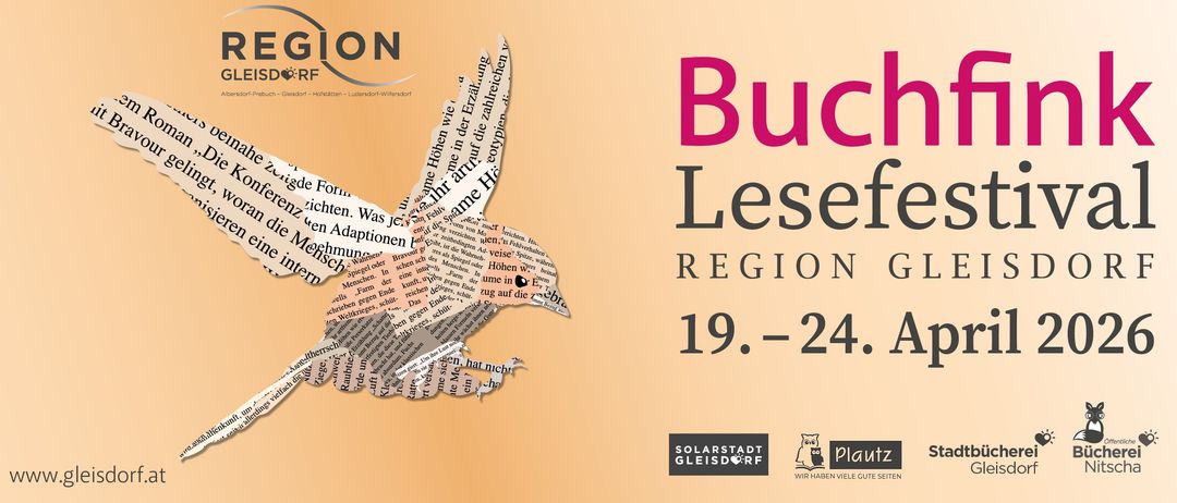 Ein Bild eines aus Papier gefertigten Vogels mit Schlagzeilen. Der Vogel hat einen beigefarbenen Hintergrund mit Text in Rot, Schwarz und Weiß. Der Titel lautet 'Bu Le REGI'.