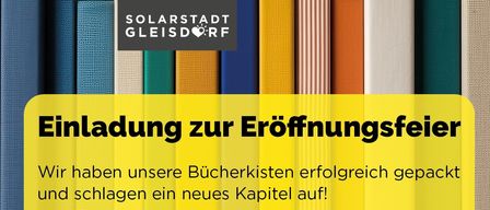 Einladung zur Eröffnungsfeier. Die Stadtbücherei Gleisdorf hat ihre Bücherregale erfolgreich gepackt und schlägt ein neues Kapitel auf. Die Bibliothek verlässt ihren bisherigen Standort und zieht in den Untergeschoss des Rathauses (Rathausplatz 1, 8200 Gleisdorf) um. Wir freuen uns, die Eröffnung mit Ihnen am neuen Standort zu feiern.
