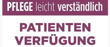 Ein Plakat für eine Patientenberatungsveranstaltung mit Händen, die sich halten, und dem Text 'Pflege leicht verständlich'. Die Veranstaltung ist kostenlos und mit Mag. Dr. Christian Neuhold. Datum: 24. September 2026, 19:00 Uhr.