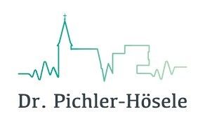 Ein Logo mit einem stilisierten Kirchturm mit einer Herzschlaglinie darüber und dem Namen 'Dr. Pichler-Hösele' darunter in Fettdruck.