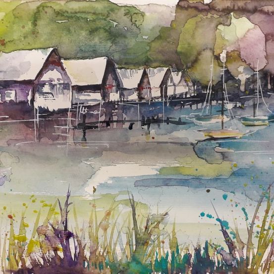 Image contains, Art, Painting, Outdoors, Nature, Boat, Transportation, Vehicle