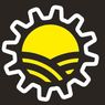 Ein schwarzer Hintergrund mit einem gelben Zahnrad-Logo und dem Text 'ARD RONNER 188 23 23' und 'PHILIPP KU 0660 / 44'. Das Zahnrad-Logo hat eine Sonne in der Mitte.
