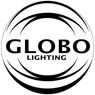 Das Bild zeigt das Logo von Globo Lighting, das ein kreisförmiges Design mit stilisierten Wellen um den Text herum aufweist.