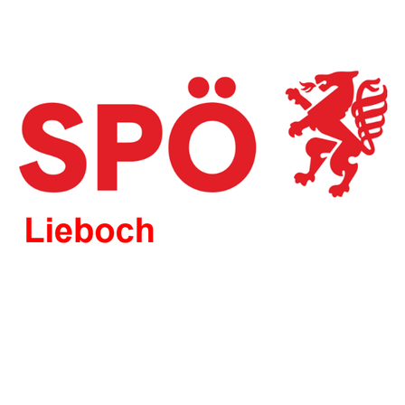 Das Logo von SPO Lieboch zeigt einen roten Löwen, der eine DNA-Strang hält, und den Text SPO Lieboch in fetten roten Buchstaben.