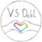 Ein kreisförmiges Bild zeigt die Buchstaben VS Dobl in großen Lettern. Unten bilden zwei Hände ein Herz mit einem Regenbogen darin.