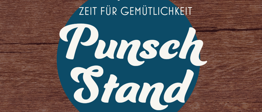 Eine Werbung für einen Punschstand-Event im Jahr 2025. Geplant für den 22. November um 16:00 Uhr im Schlag-Feuerwehrhaus. Angeboten werden Weihnachtspunsch, Bierpunsch und Hausmannskost.