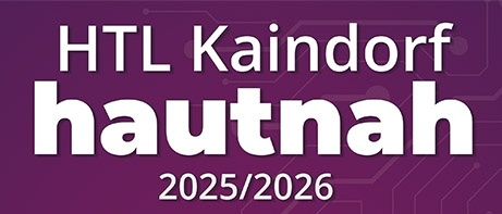 Plakat für hautnah 2025/2026 Veranstaltung mit Terminen, Aktivitäten und Kontaktdaten. Aktivitäten umfassen Online-Elternabend, Youngsters-Workshop, Tag der offenen Tür und Mittelschul-Workshops.