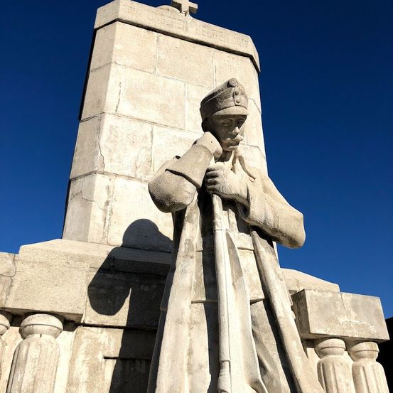 Architecture, Building, Monument, Person, Cross, Symbol, Face, Head