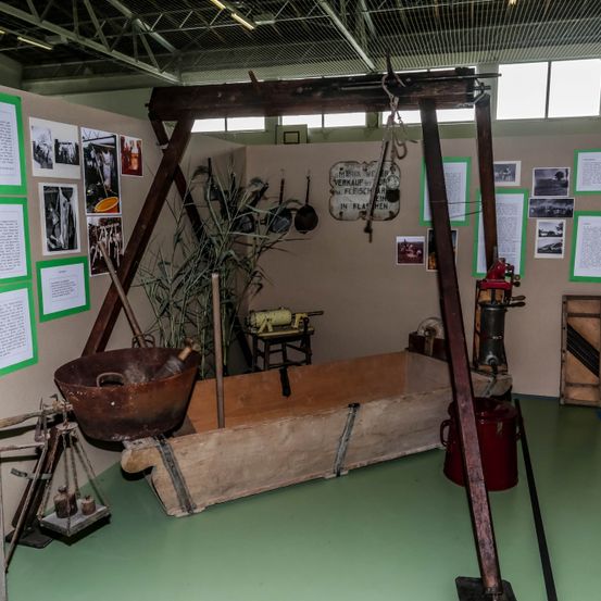 Architecture, Building, Factory, Manufacturing, Workshop, Indoors, Device, Shovel, Tool, Person
