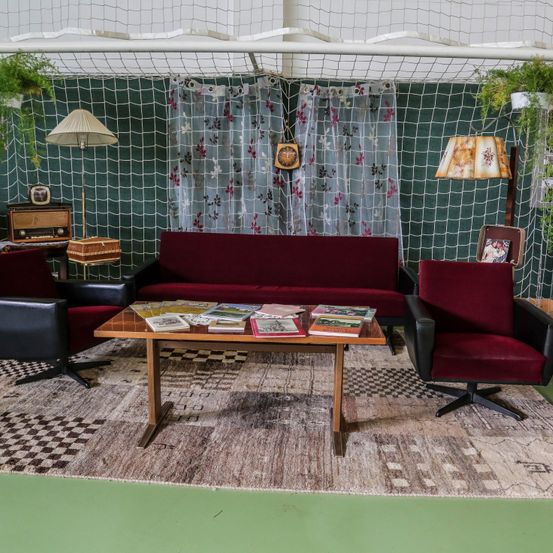 Home Decor, Furniture, Living Room, Coffee Table, Table, Rug, Interior Design, Chair, Couch, Plant