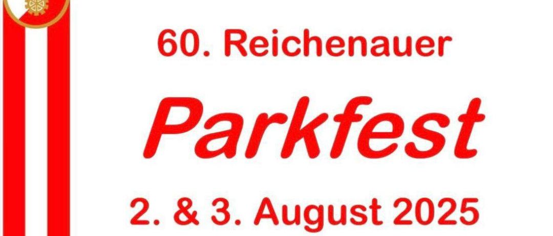 Poster für Parkfest 2025, geplant für den 2. und 3. August. Samstag mit Bierprobe und Eröffnung durch Johann Doller, anschließend Tanz und Unterhaltung mit Wudwex. Sonntag mit Feldmesse um 9:30, Auszeichnungen und Frühstück. Größerer Vergnügungspark mit Essen, Getränken und Aktivitäten.