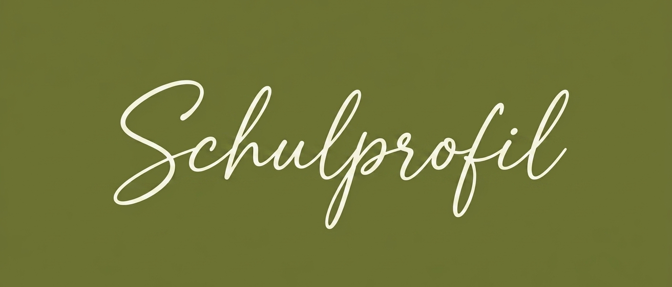 Auf einem grünen Hintergrund steht weißer kursiver Text, der 'Schulprofi' bildet.