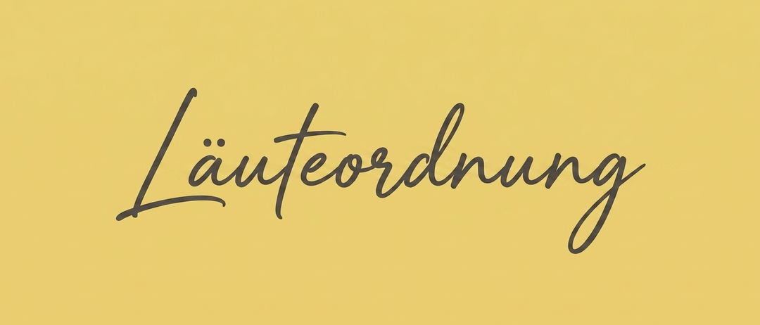 Ein gelber Hintergrund mit dem Wort 'lainteoardning' in kursiver schwarzer Schrift.